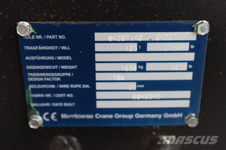 Grove GMK5250XL-1 Available For Rent, Dutch Registration Visurgājēji celtņi