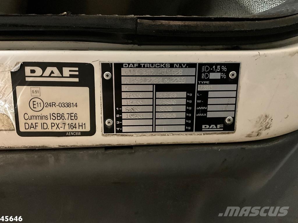 DAF FAG LF 220 Euro 6 Haller 14m³ Just 123.721 km! 塵芥車、パッカー車