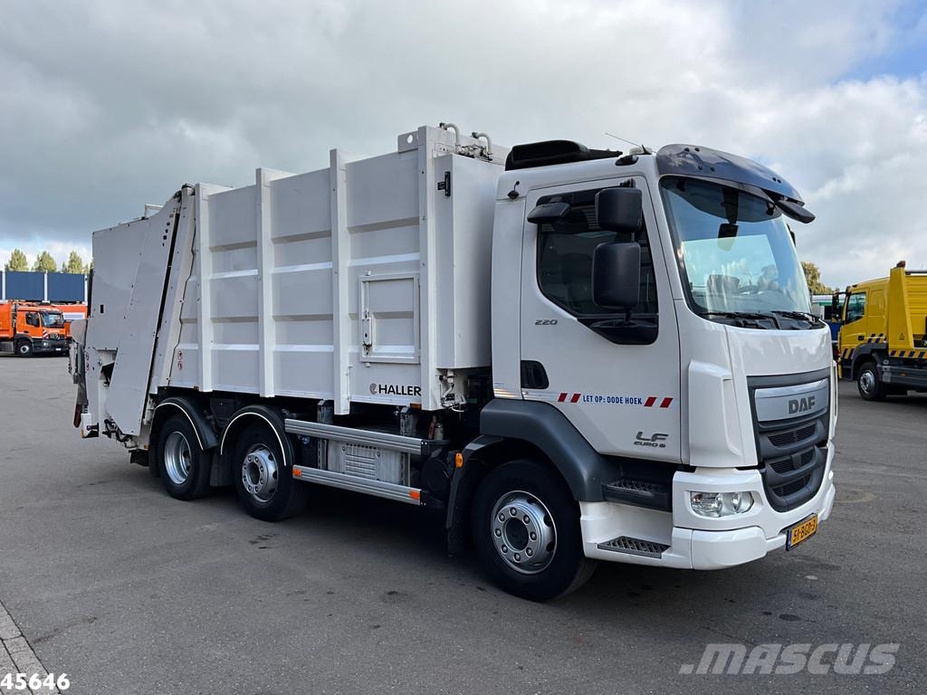 DAF FAG LF 220 Euro 6 Haller 14m³ Just 123.721 km! Waste trucks