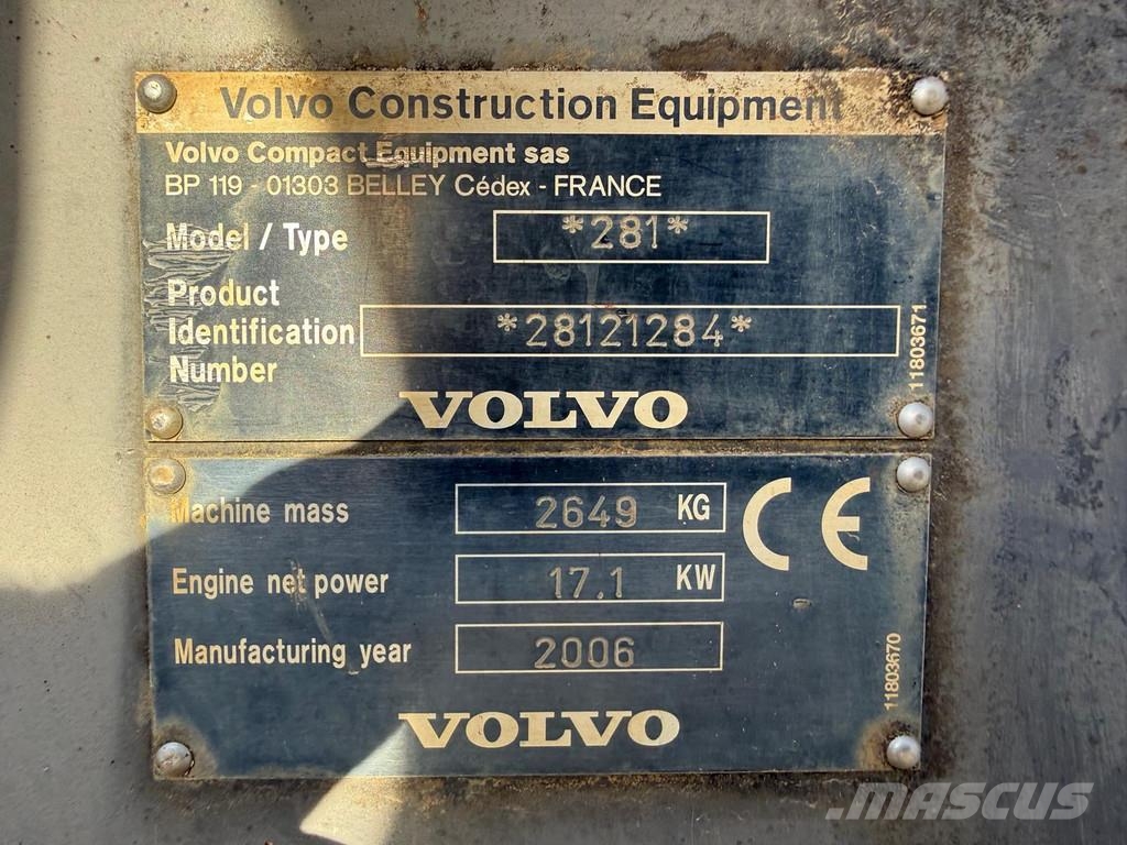 Volvo EC25 Mini excavators < 7t (Mini diggers)