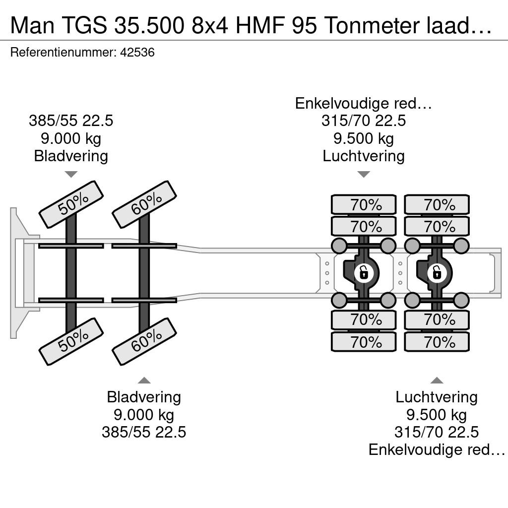 MAN TGS 35.500 8x4 HMF 95 Tonmeter laadkraan bj. 2019! Влекачи