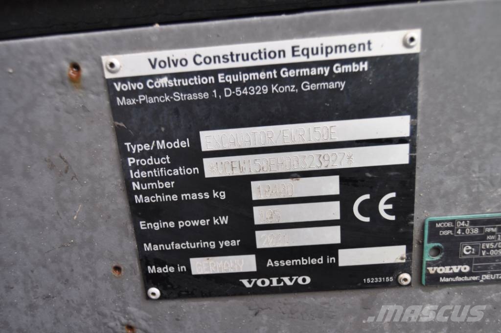 Volvo EWR 150 E Gumikerekes kotrók
