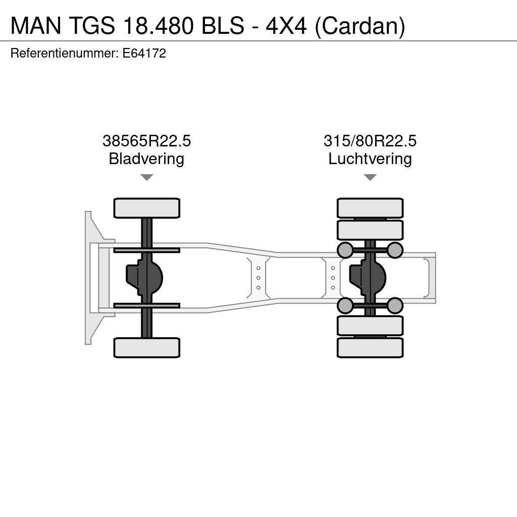 MAN TGS 18.480 BLS - 4X4 (Cardan) Cavalos mecânicos
