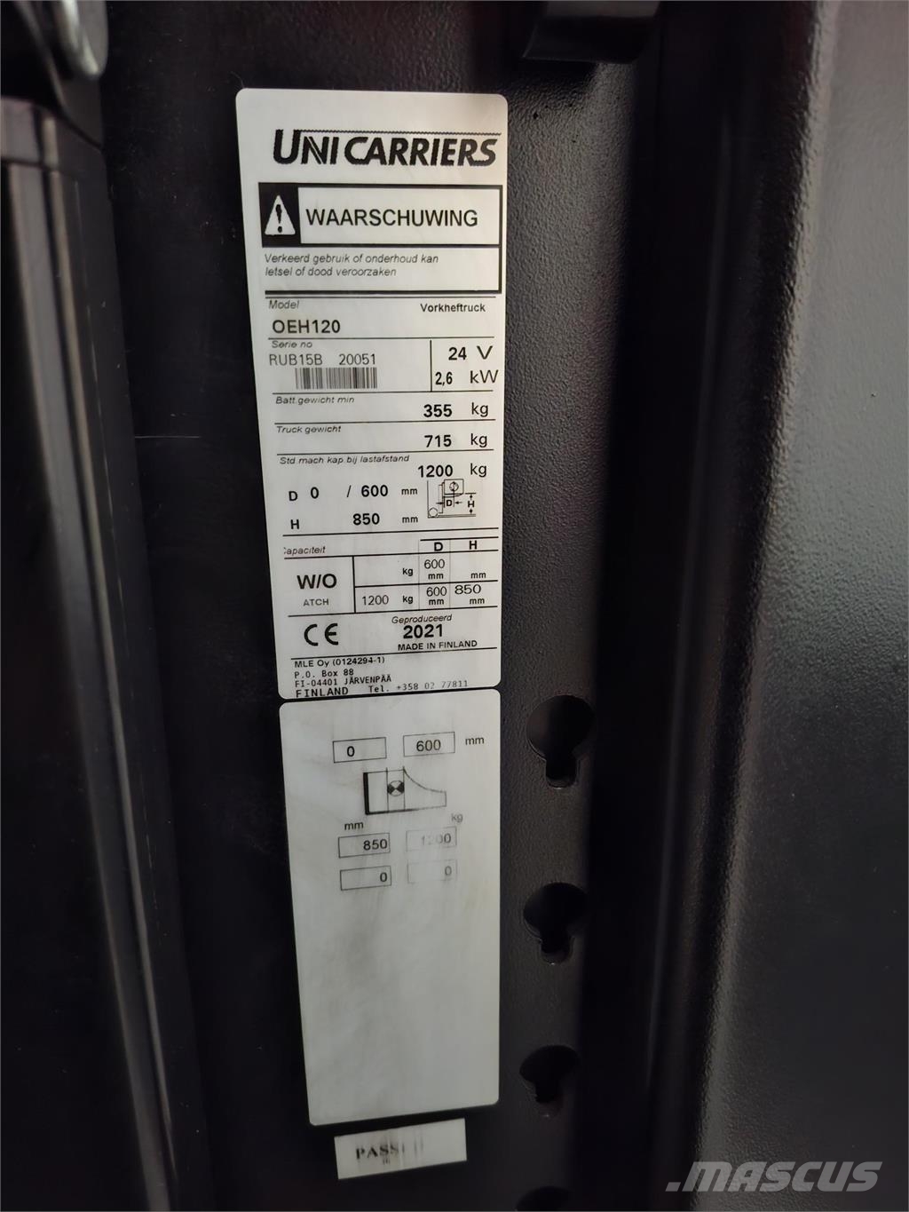 Mitsubishi OEH120 2021 Deichselstapler