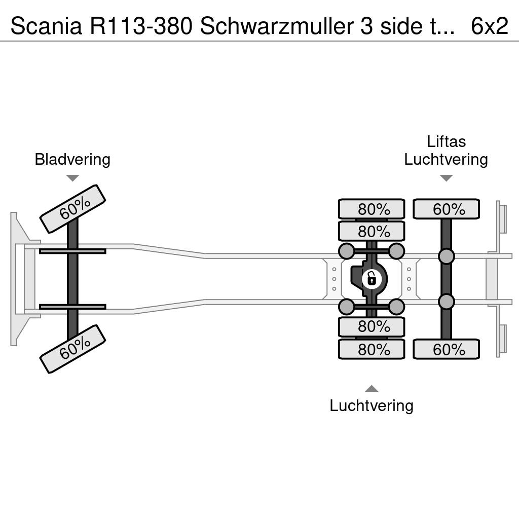 Scania R113-380 Schwarzmuller 3 side tipper 덤프 트럭