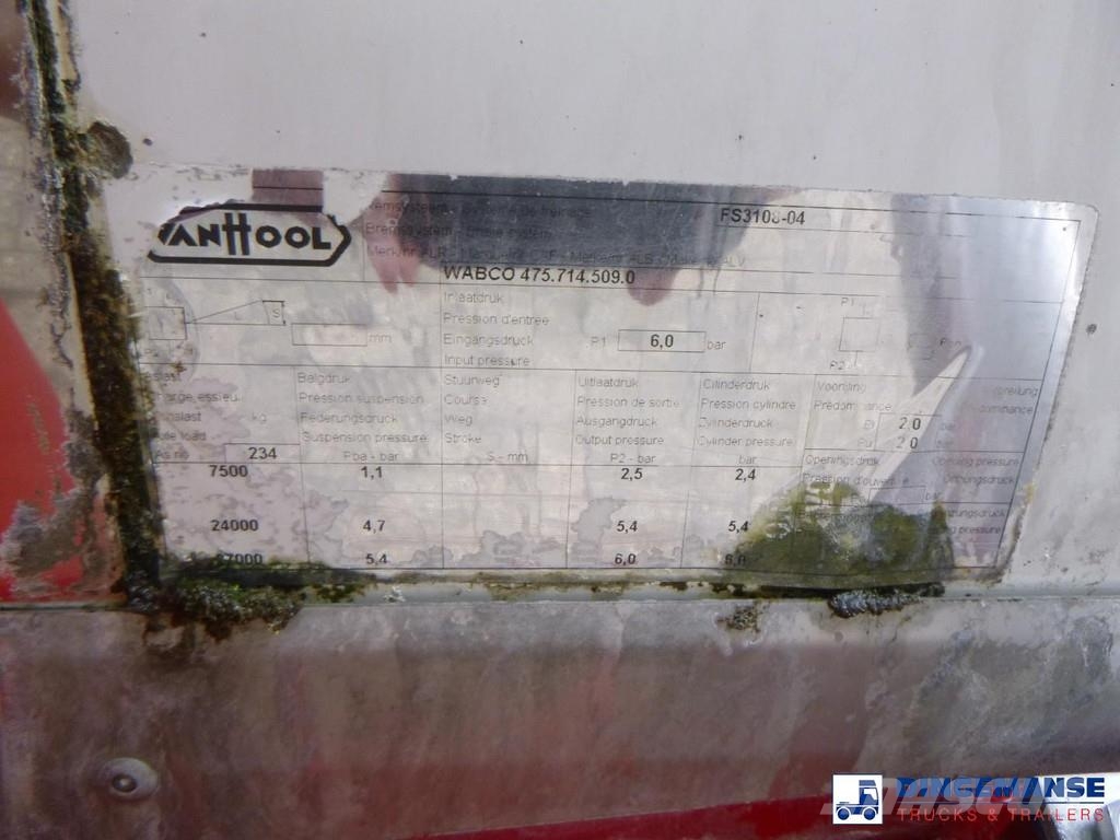 Van Hool Chemical tank inox L4BH 37.9 m3 / 7 comp Tankopleggers