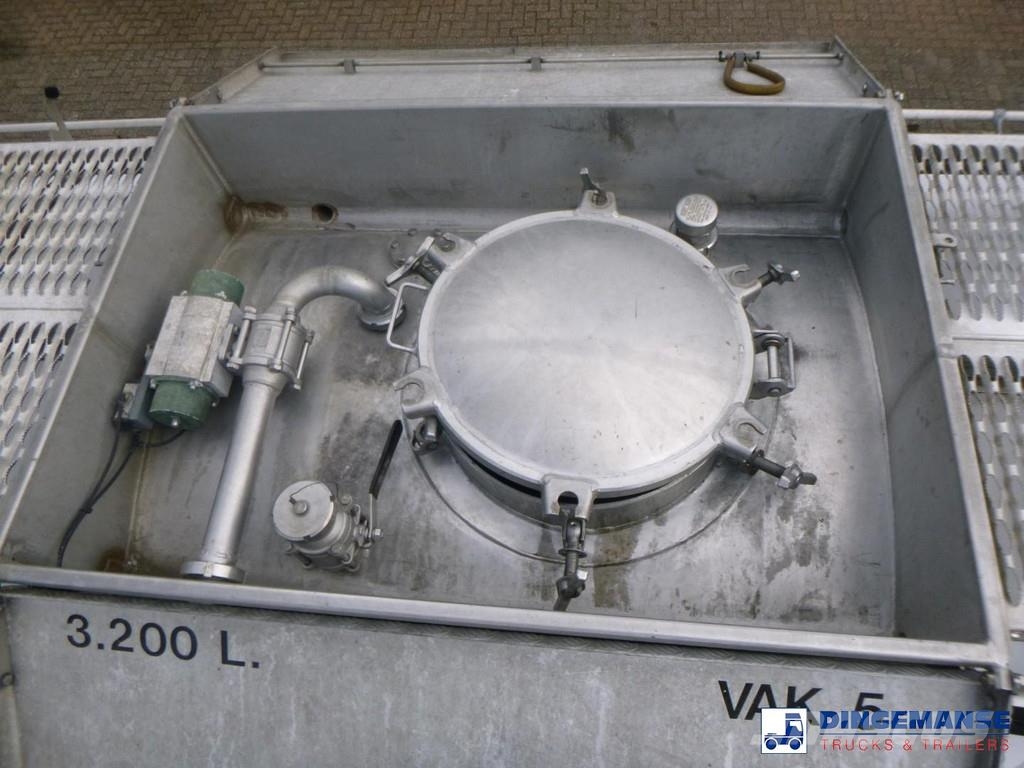 Van Hool Chemical tank inox L4BH 37.9 m3 / 7 comp Tankopleggers