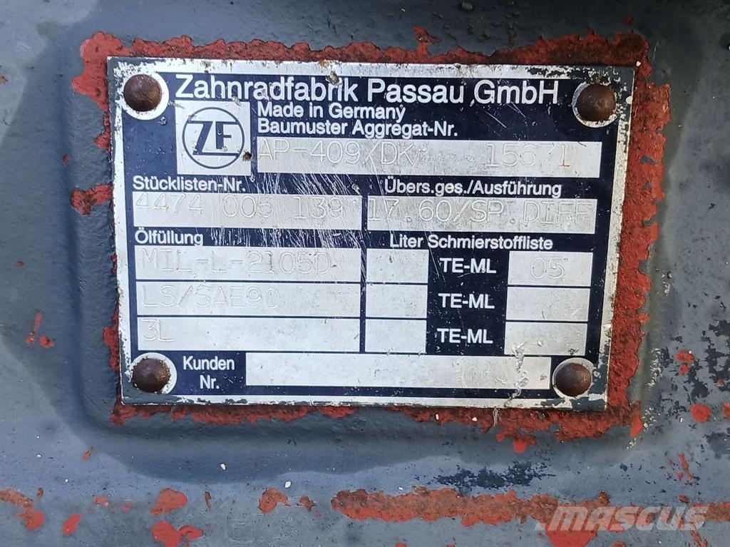 Ahlmann AZ200-ZF AP-409/DK-4474005139-Axle/Achse/As محور العجلة
