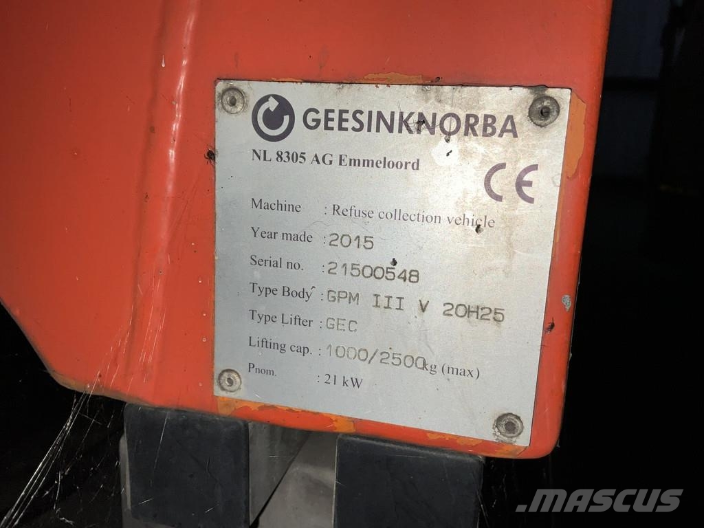 DAF FAG CF 290 Euro 6 Geesink 20m³ Camiones de basura