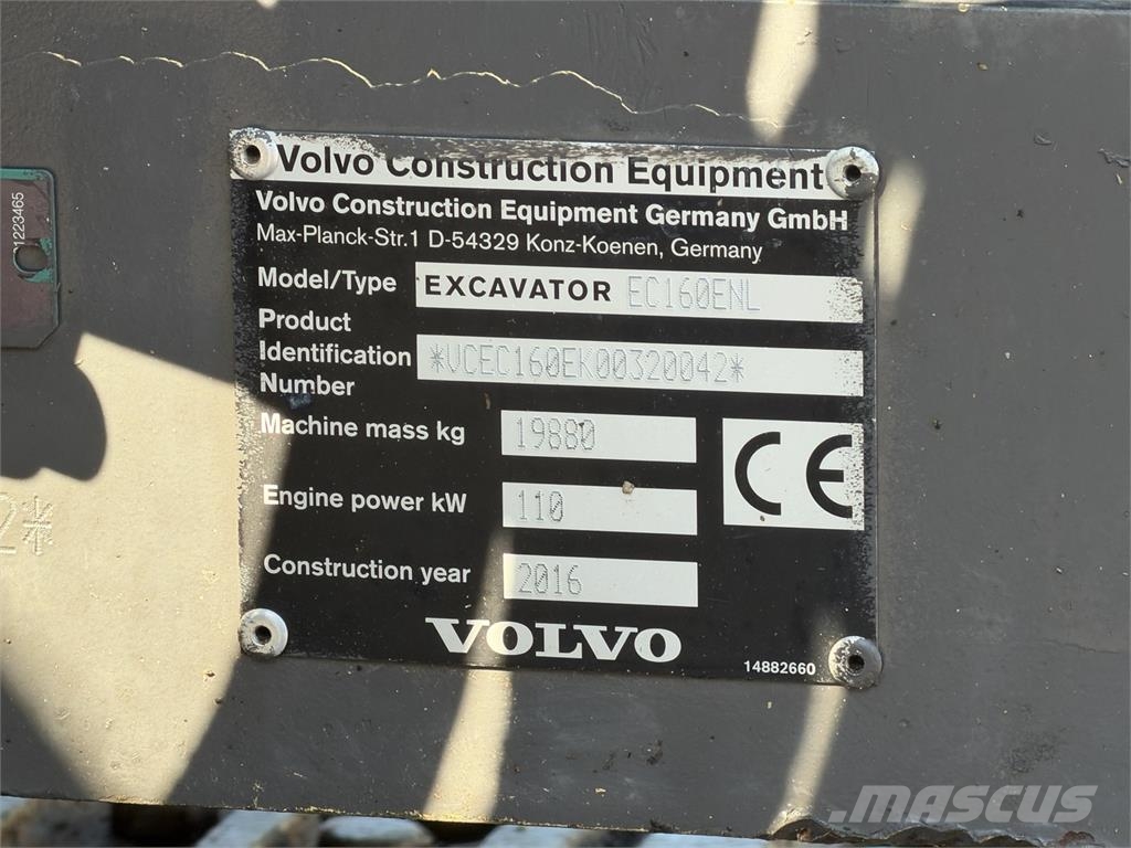Volvo EC160ENL حفارات زحافة
