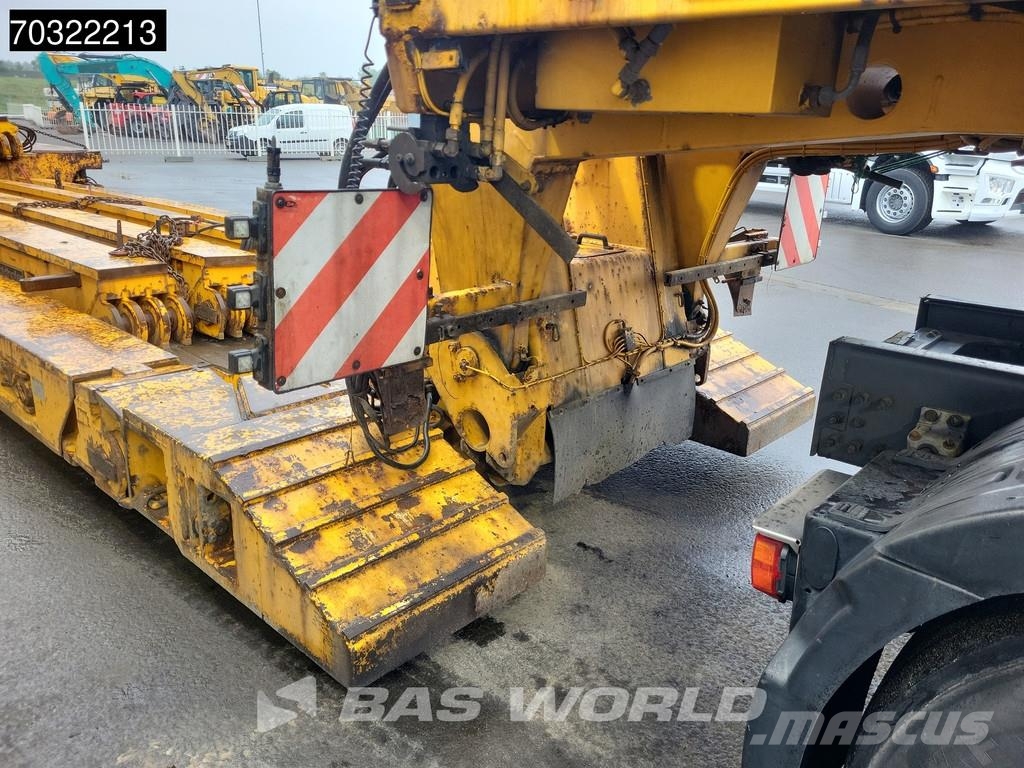 Goldhofer STZ-VKL-3-35/80A Extendable Gooseneck نصف مقطورة مسطحة منخفضة