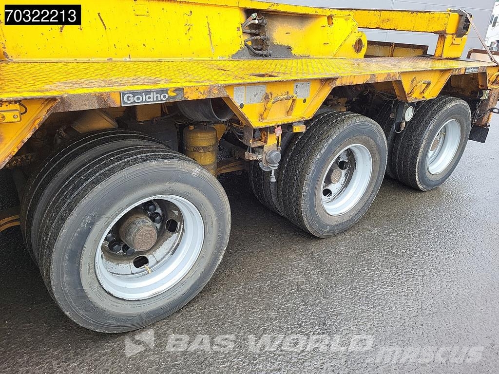 Goldhofer STZ-VKL-3-35/80A Extendable Gooseneck نصف مقطورة مسطحة منخفضة