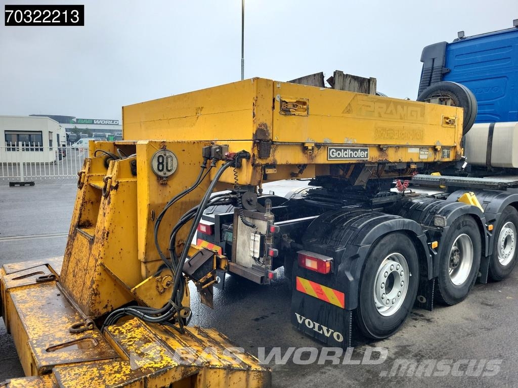 Goldhofer STZ-VKL-3-35/80A Extendable Gooseneck نصف مقطورة مسطحة منخفضة