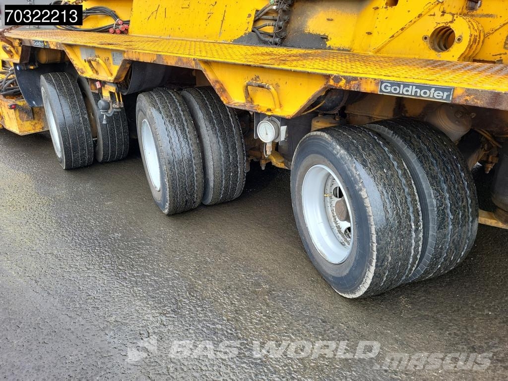 Goldhofer STZ-VKL-3-35/80A Extendable Gooseneck نصف مقطورة مسطحة منخفضة