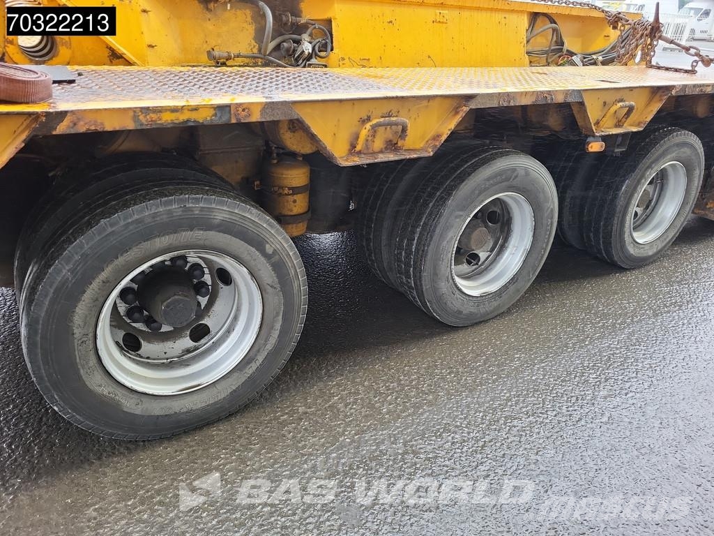 Goldhofer STZ-VKL-3-35/80A Extendable Gooseneck نصف مقطورة مسطحة منخفضة