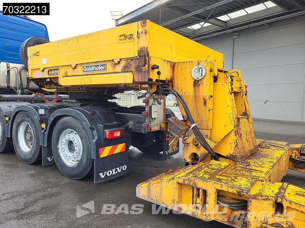 Goldhofer STZ-VKL-3-35/80A Extendable Gooseneck نصف مقطورة مسطحة منخفضة