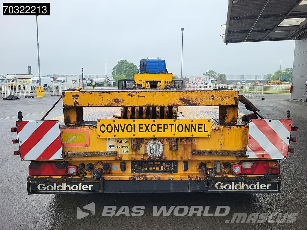Goldhofer STZ-VKL-3-35/80A Extendable Gooseneck نصف مقطورة مسطحة منخفضة