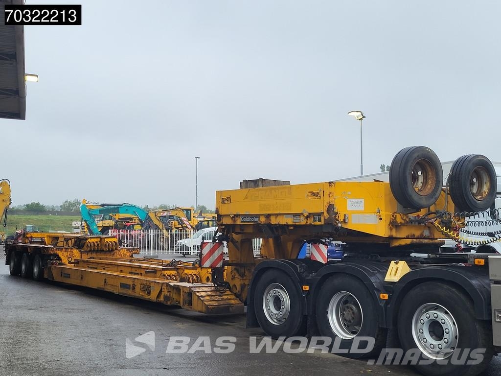 Goldhofer STZ-VKL-3-35/80A Extendable Gooseneck نصف مقطورة مسطحة منخفضة