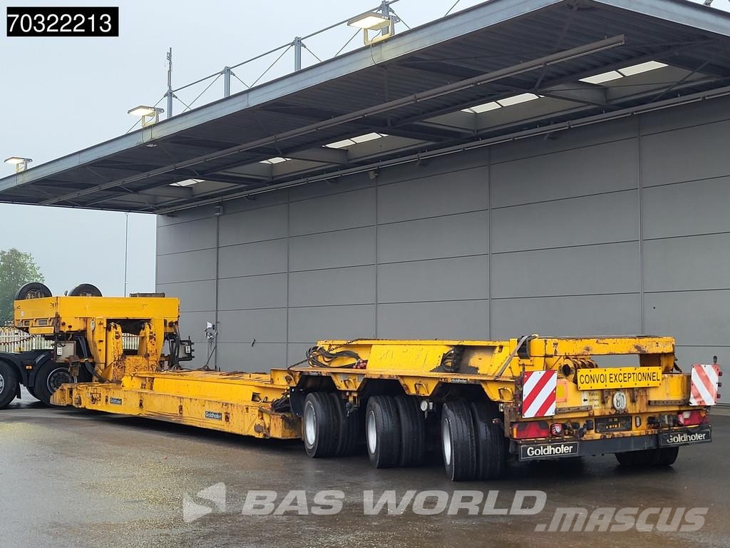 Goldhofer STZ-VKL-3-35/80A Extendable Gooseneck نصف مقطورة مسطحة منخفضة