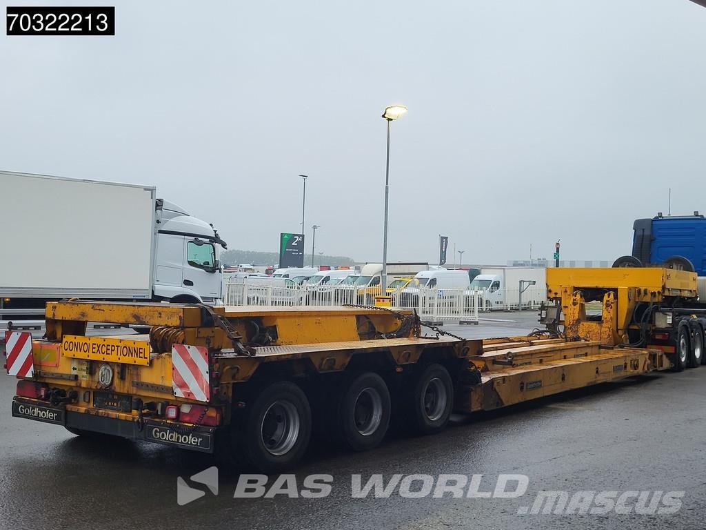 Goldhofer STZ-VKL-3-35/80A Extendable Gooseneck نصف مقطورة مسطحة منخفضة