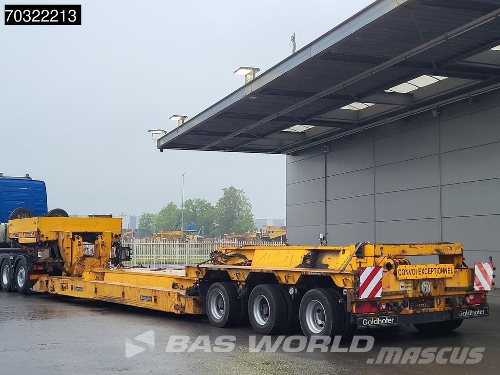 Goldhofer STZ-VKL-3-35/80A Extendable Gooseneck نصف مقطورة مسطحة منخفضة