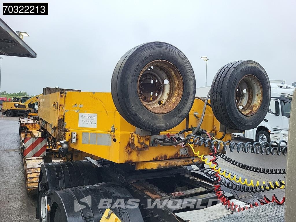 Goldhofer STZ-VKL-3-35/80A Extendable Gooseneck نصف مقطورة مسطحة منخفضة