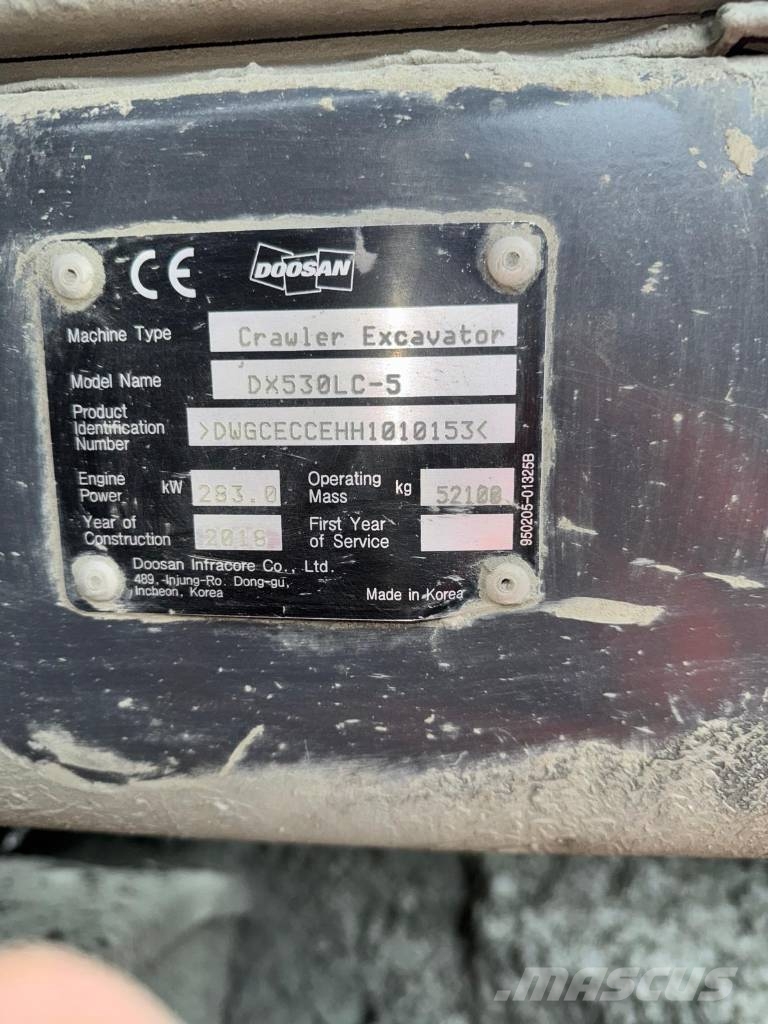 Doosan DX 530 LC-5 Gravemaskiner på larvebånd
