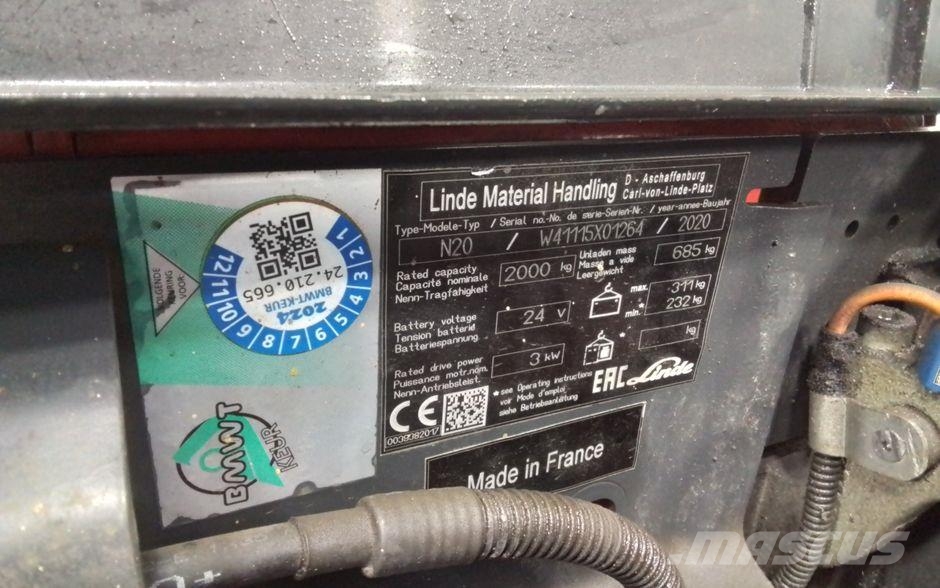 Linde N20 1115 serie Matalakeräilytrukit