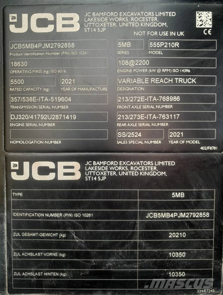 JCB 555P210R Teleskoplæssere
