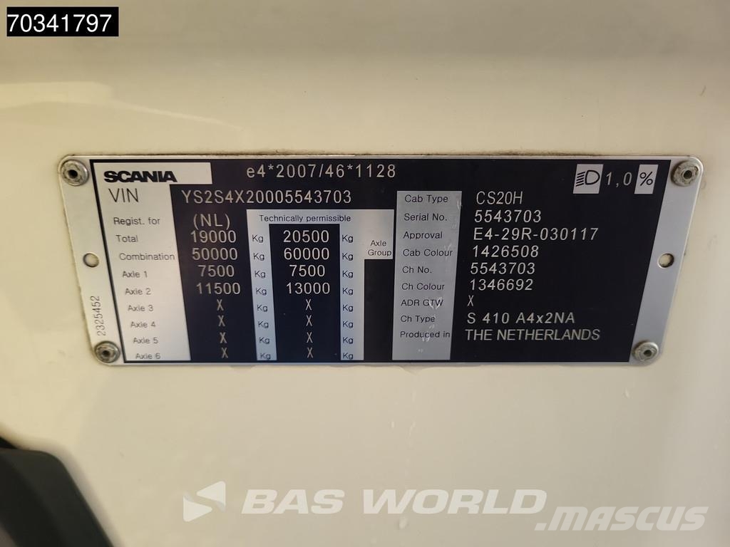 Scania S410 4X2 NL-Truck APK 03-2027 Retarder 2x Tanks St Trekkvogner