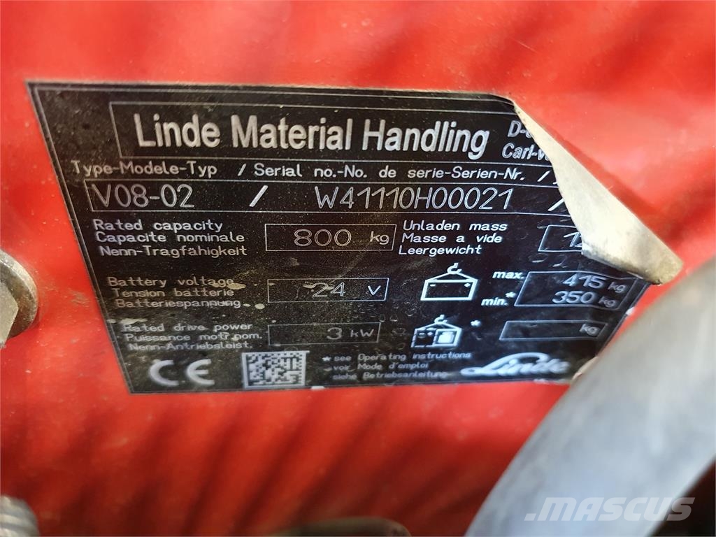 Linde V08-02 Visoko dizajući komisioni viljuškar