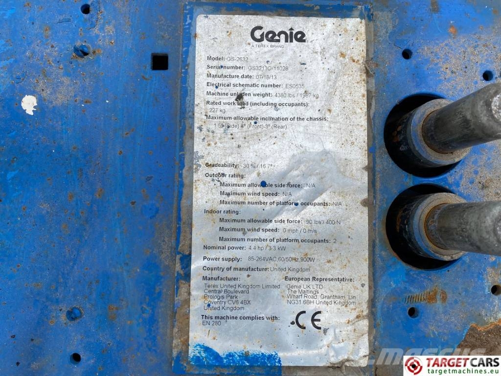 Genie GS-2632 Electric Scissor Work Lift 992cm Sakselifter