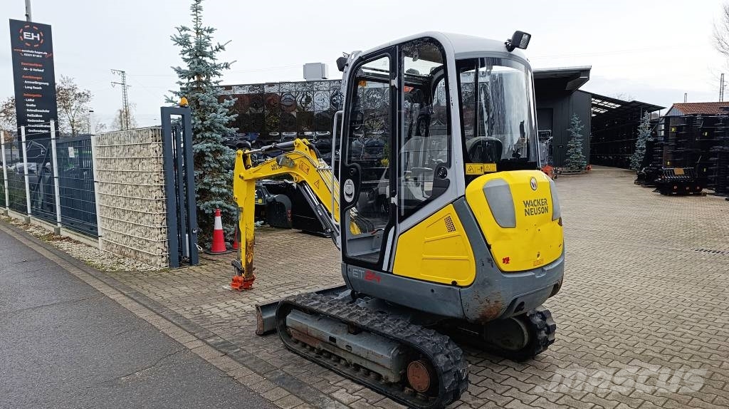 Wacker Neuson ET 24 Knickmatik, mech. Schnellwechsler MS01, Miniexcavadoras