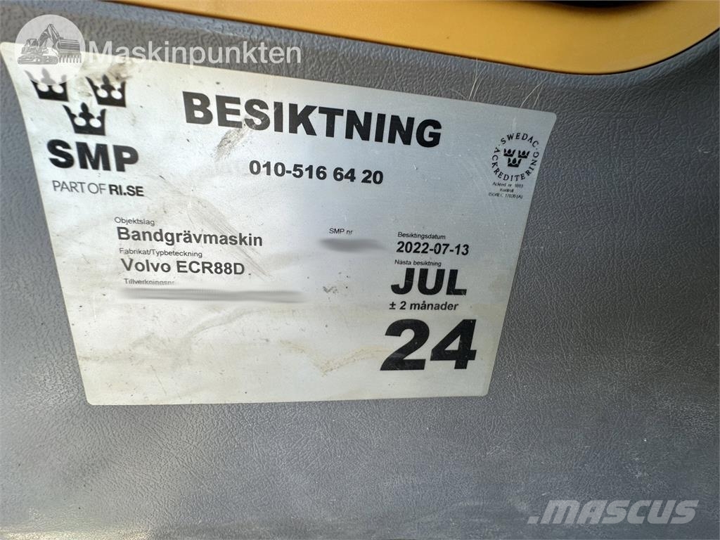 Volvo ECR88D Midi-gravemaskiner 7t - 12t