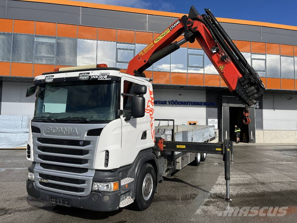 Scania + CRANE PALFINGER PK29002 + LOWBED PLATFORM 8,42M Автомобильные краны