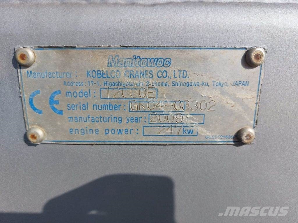 Kobelco MANITOWOC 12000.E Kāpurķēžu ceļamkrāni