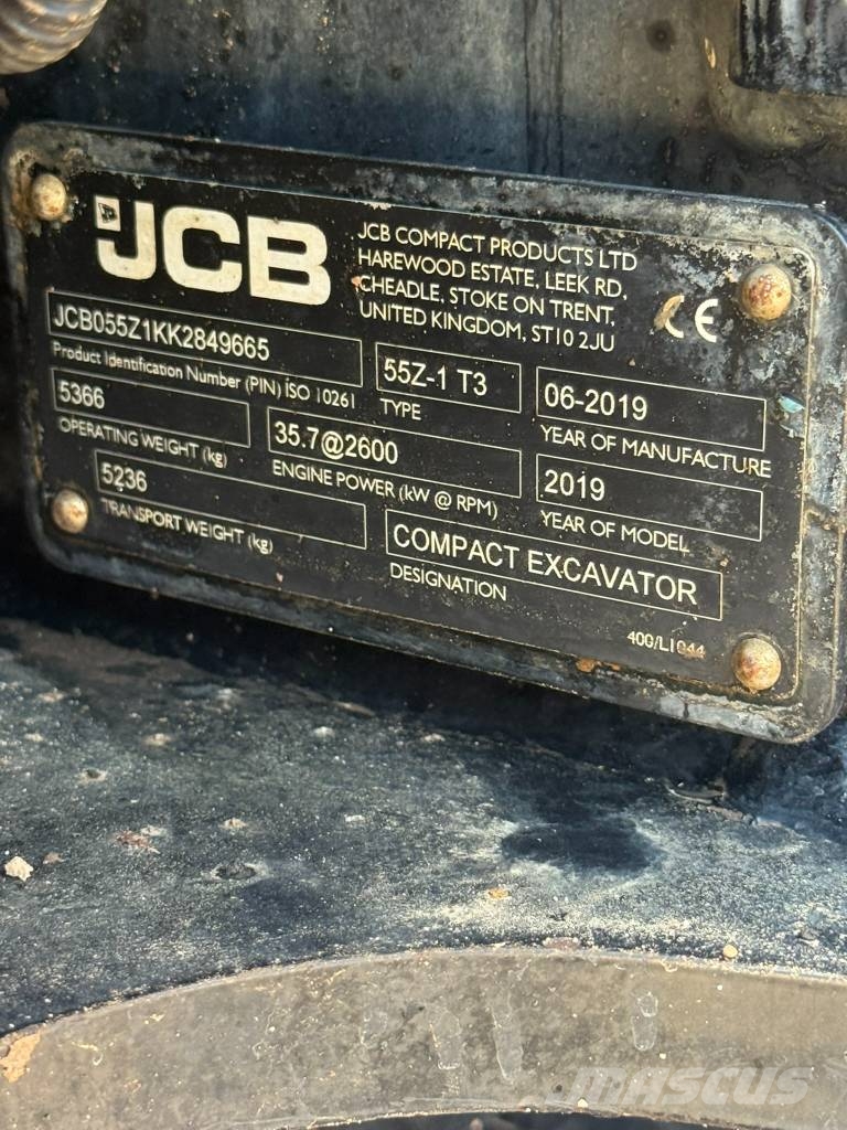 JCB 55 Z-1 Minigraafmachines < 7t