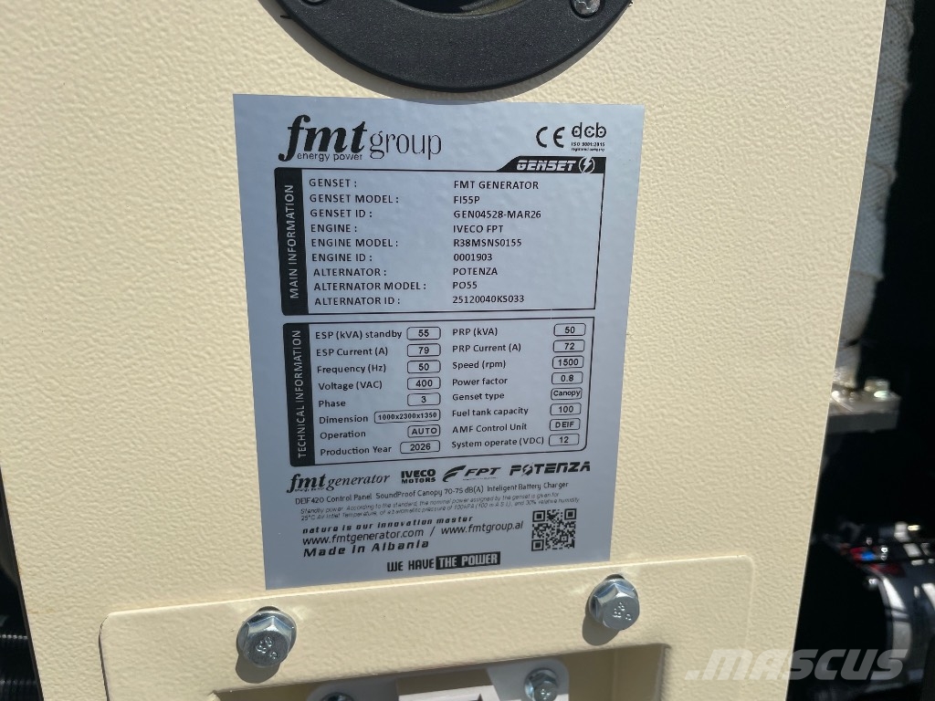 FMT FI55P 55kVA FPT Diesel Generator Agregaty prądotwórcze Diesla