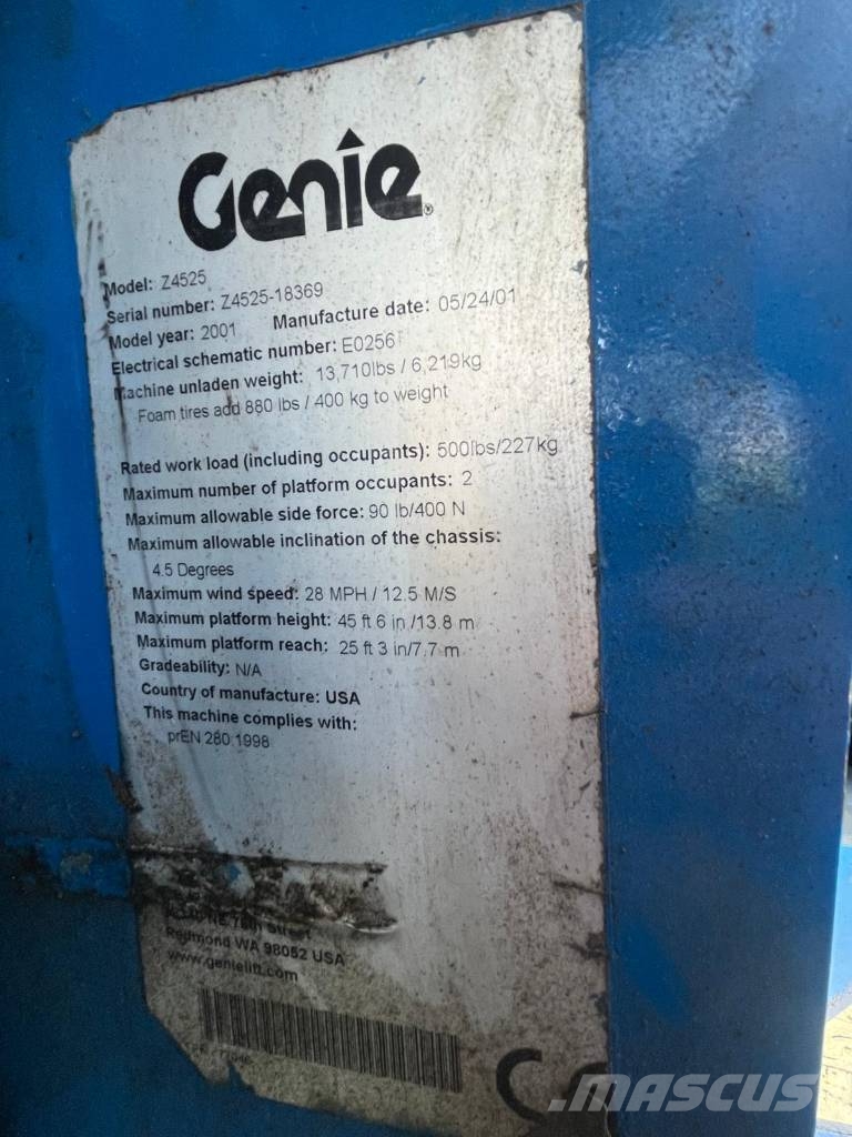 Genie Z 45/25 Bomlifte med knækarm