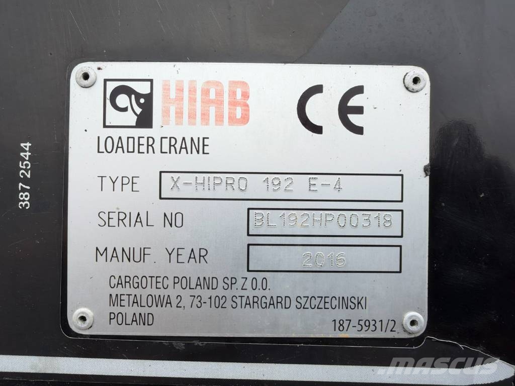 Hiab X-HIPRO 192 E-4 Kranovi za utovar
