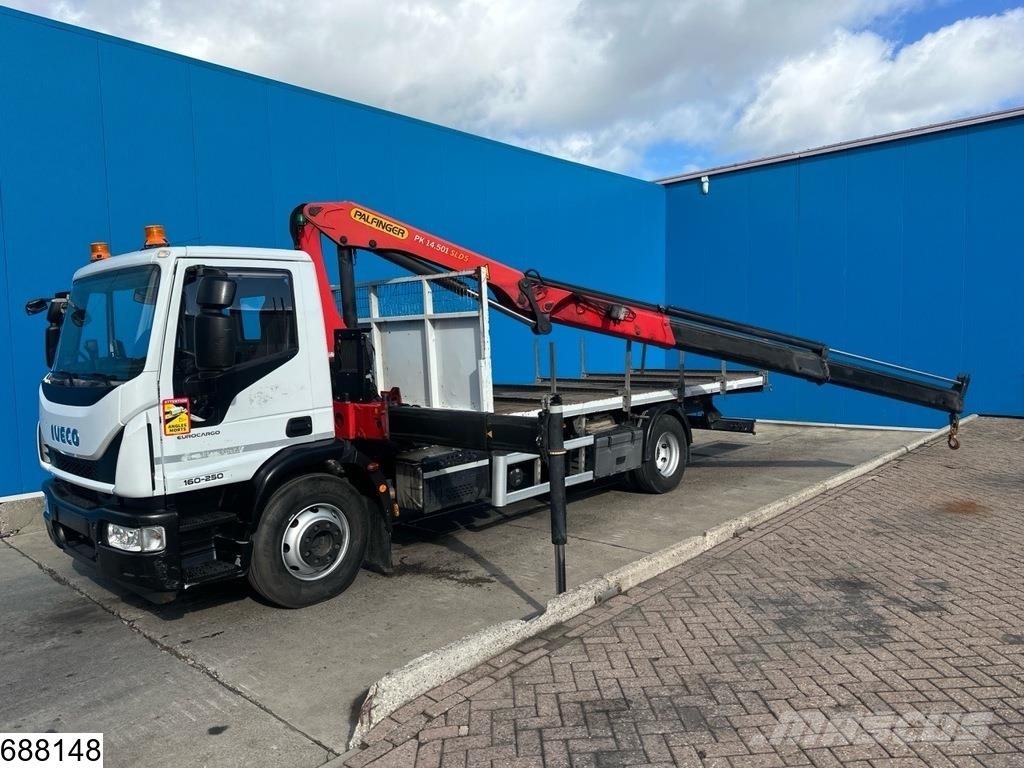Iveco Eurocargo 160-250 EURO 6, bladvering, Palfinger Platte bakwagens