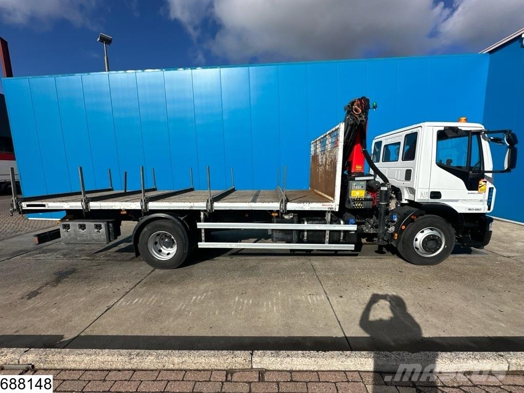 Iveco Eurocargo 160-250 EURO 6, bladvering, Palfinger Platte bakwagens