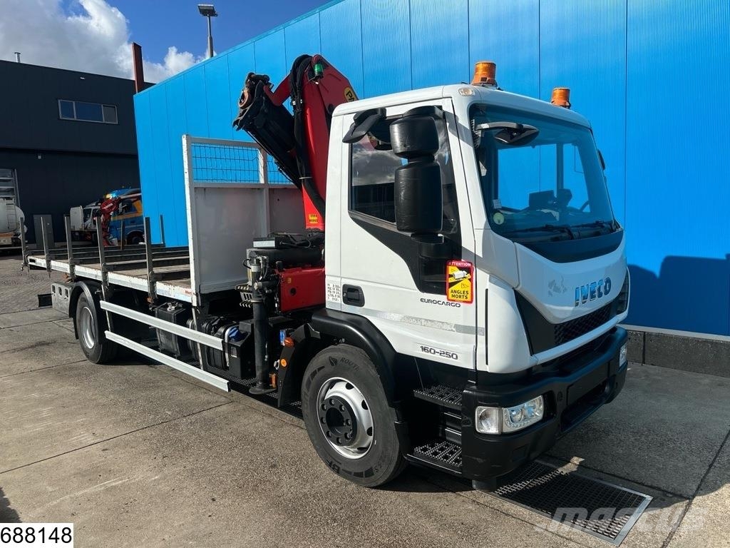 Iveco Eurocargo 160-250 EURO 6, bladvering, Palfinger Platte bakwagens