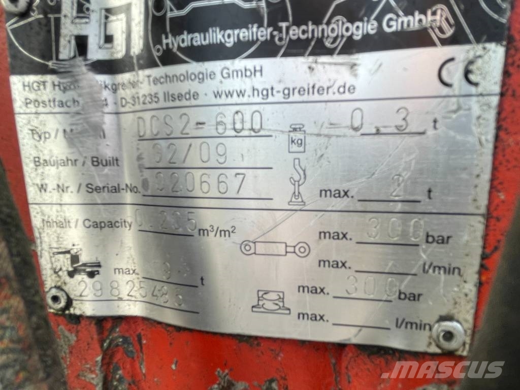 HGT Grabgreifer Grabber DCS 2-600 CW10 verachtert Αρπάγες