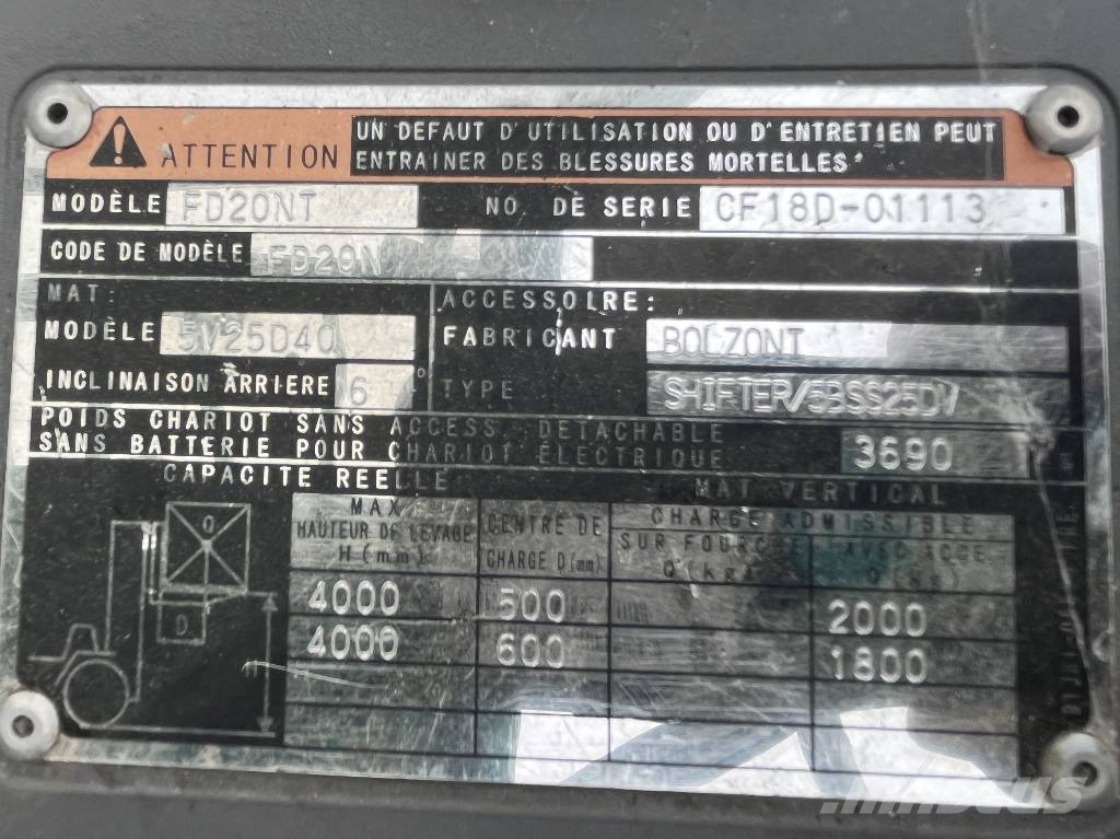 Mitsubishi FD20NT V-4207 IO Dizelski viličari