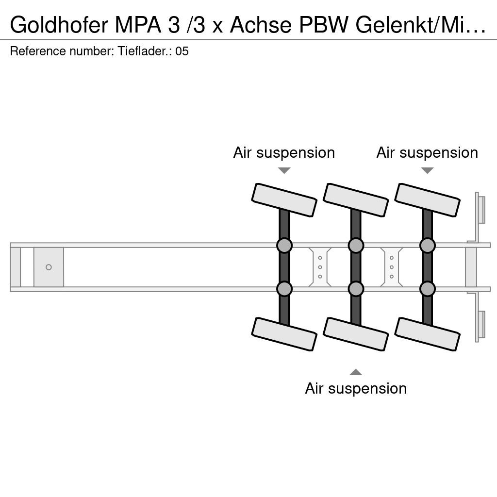 Goldhofer MPA 3 /3 x Achse PBW Gelenkt/Mit Funk/Verlängerbar Nizko noseče polprikolice