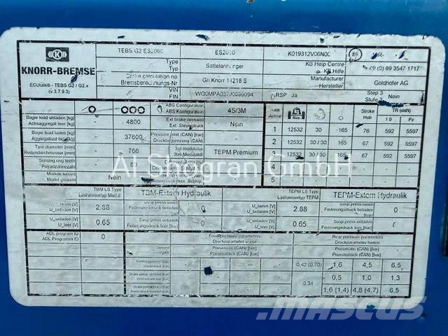 Goldhofer MPA 3 /3 x Achse PBW Gelenkt/Mit Funk/Verlängerbar Low loader yari çekiciler