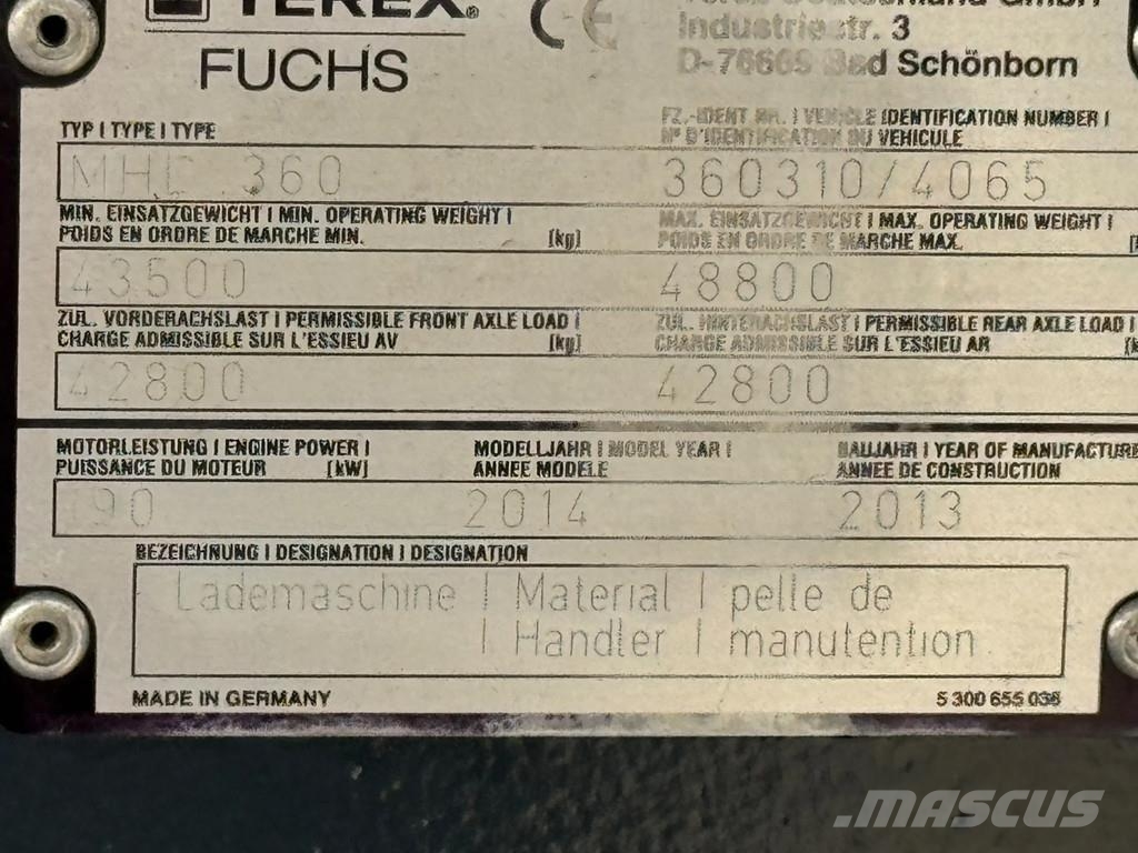 Fuchs MHL 360 REIKWIJDTE 18 METER Atık taşıma araçları