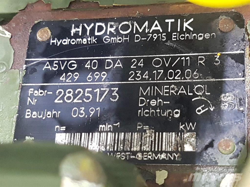 Hydromatik A5VG40DA24OV/11R3-Drive pump/Fahrpumpe/Rijpomp 液压
