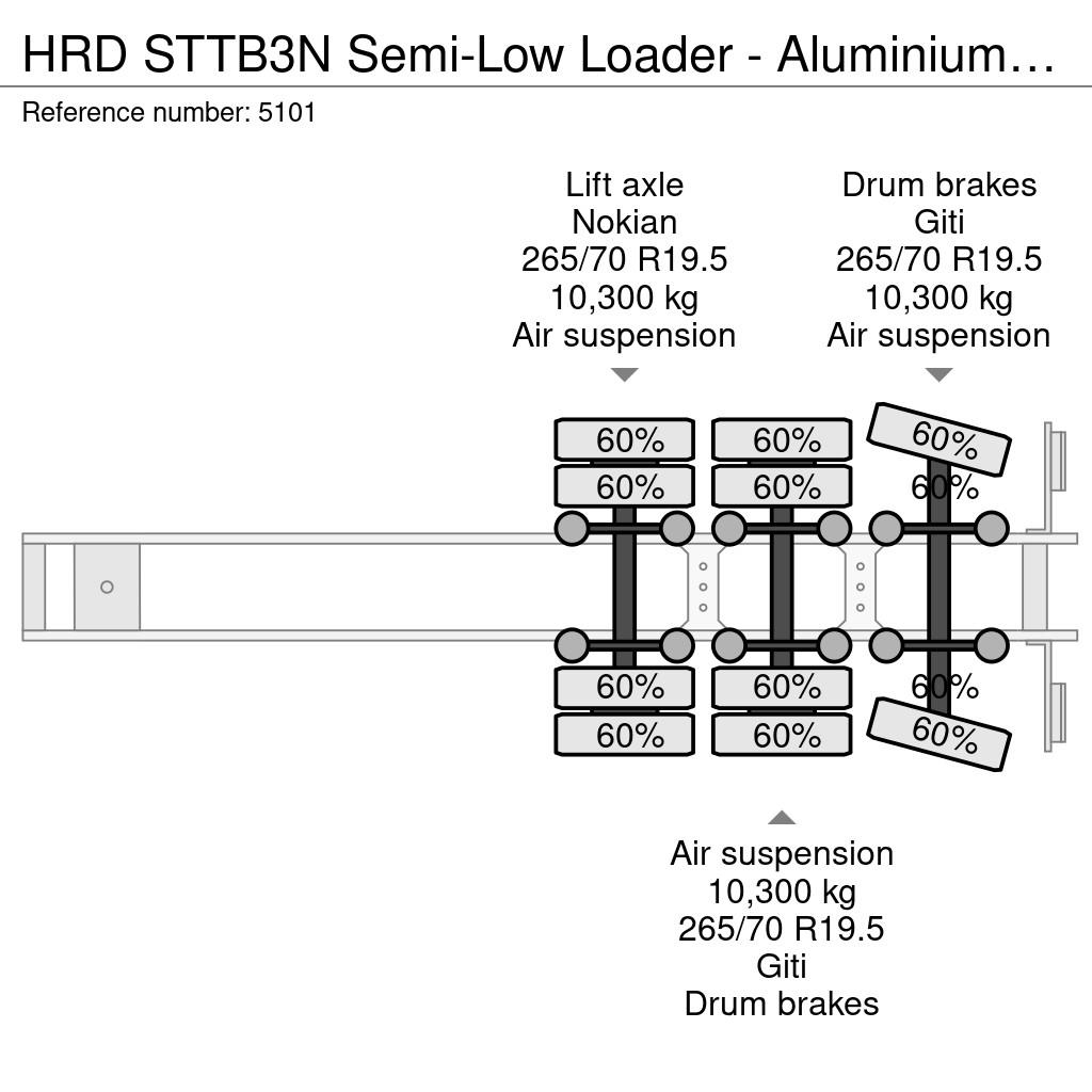 HRD STTB3N Semi-Low Loader - Aluminium Sideboards - St نصف مقطورة مسطحة منخفضة